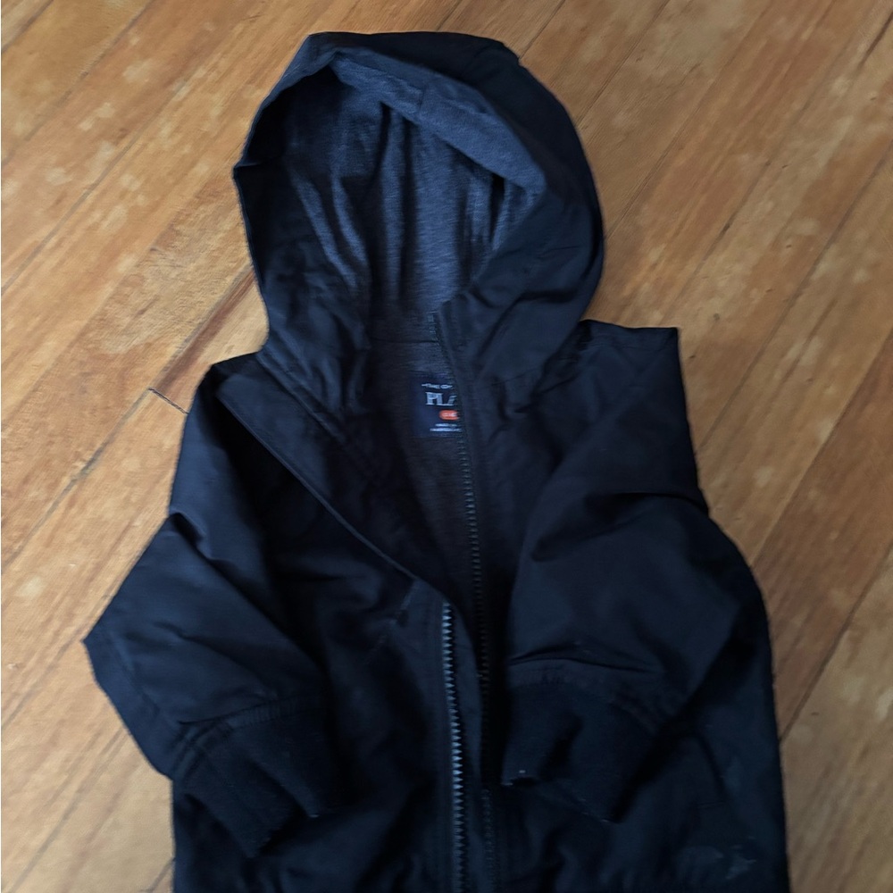 Toddler Black Hooded Zip Jacket